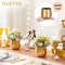Small Gold Vases for Centerpieces: 2 Pcs 3.94 inch Flower Trumpet Vase Vintage Compote Vase Metal Urn Planter Plant Pots Flowers Bowls Pedestal for Wedding Party Table Centerpiece Decorations